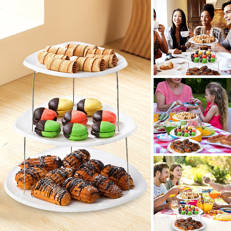 Collapsible Party Tray, 3 Tier