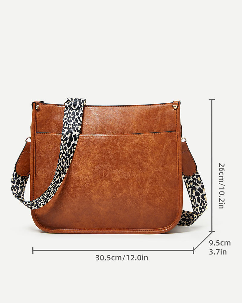 Crossbody Women's Leopard Print Shoulder Large Capacity Tote Bag