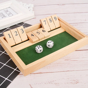 Shut The Box Game - Fun Table Math Game for Adults & Kids