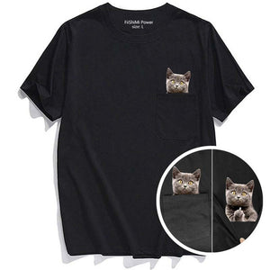 😾🖕Pocket Middle Finger Cat T-Shirt