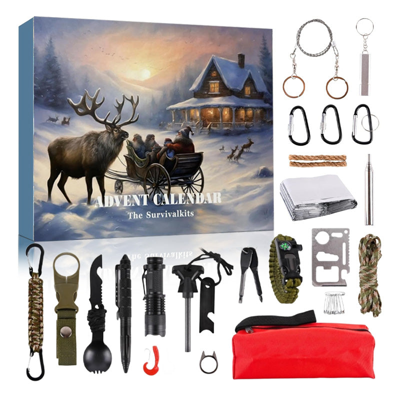 Survival Tools Advent Calendar for Adult Teen 24 Days Christmas Countdown