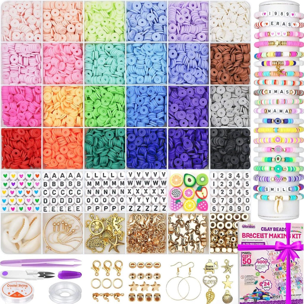 🎄Early Christmas Sale- 49% OFF🎁Clay Beads Bracelet Making Kit