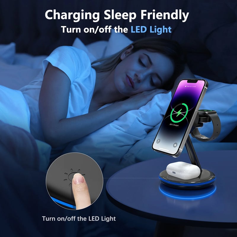 Folding Magnetic Multi-Function 3-in-1 Wireless Charger