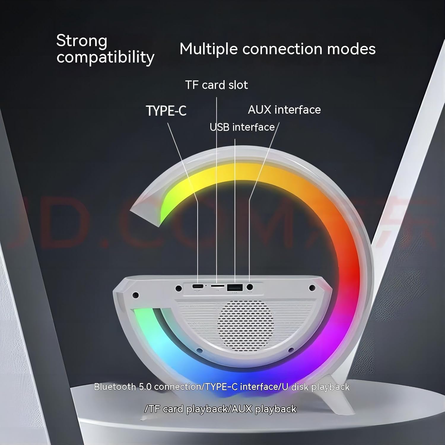 G-shaped Led Wireless Charging Speaker