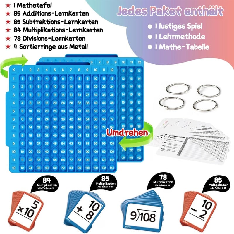 Math Flash Cards and Pop Fidget Chart