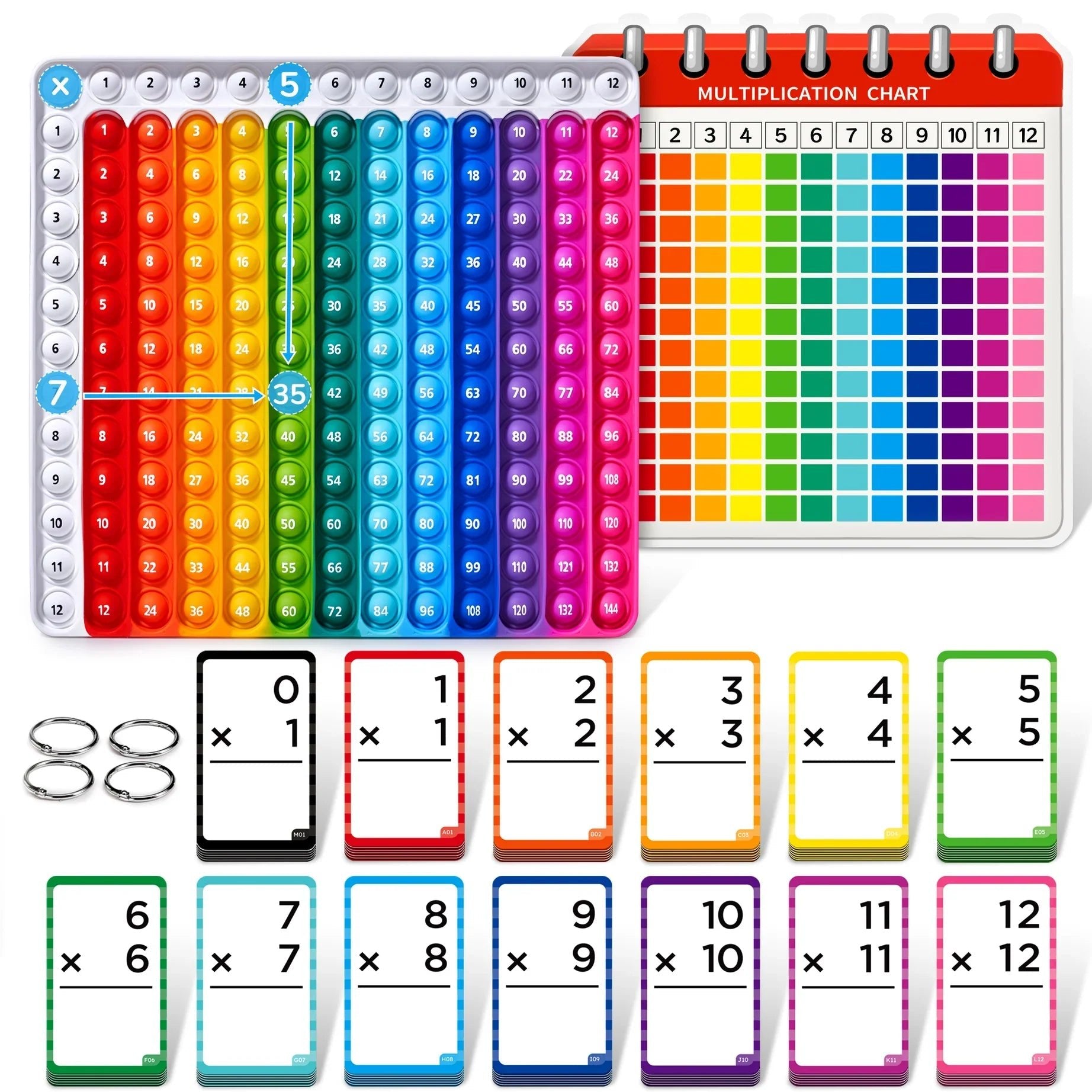 Math Flash Cards and Pop Fidget Chart