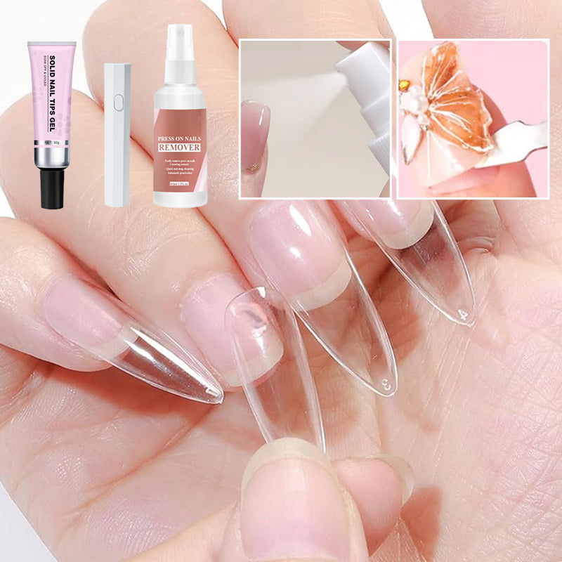 Magic Solid Nail Glue Kit 3-In-1 Nail Art Kits