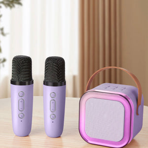 Mini Karaoke Machine with Wireless Microphones