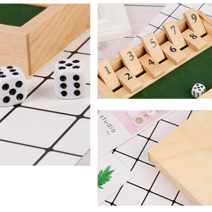 Shut The Box Game - Fun Table Math Game for Adults & Kids