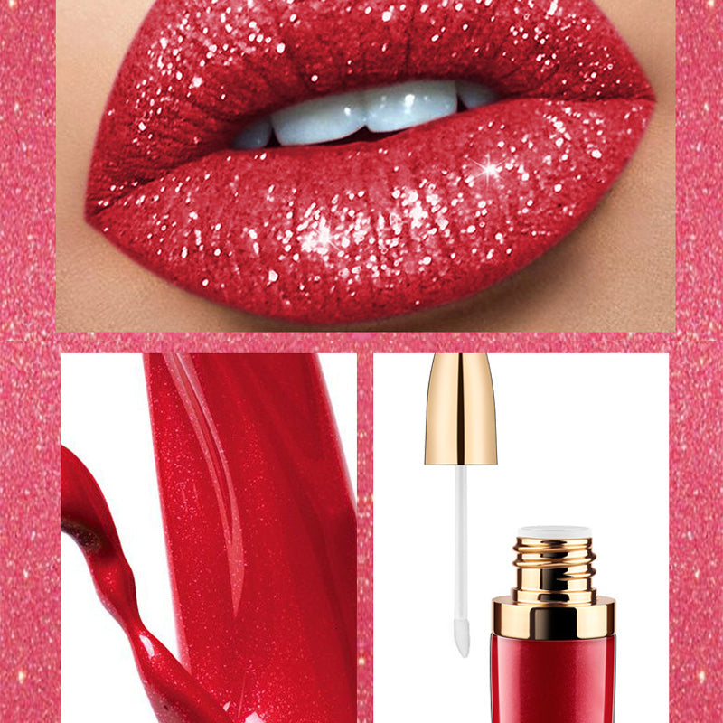 (🎄Christmas sale -50% OFF) Diamond Lip Gloss Matte To Glitter Liquid Lipstick Waterproof