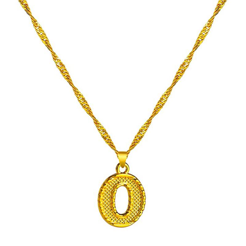 18K Gold Plated Initial Letter Necklace