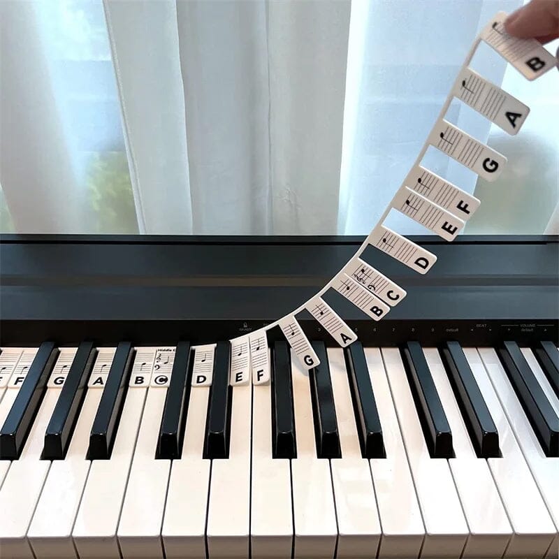 🎹 Removable Piano Keyboard Note Labels