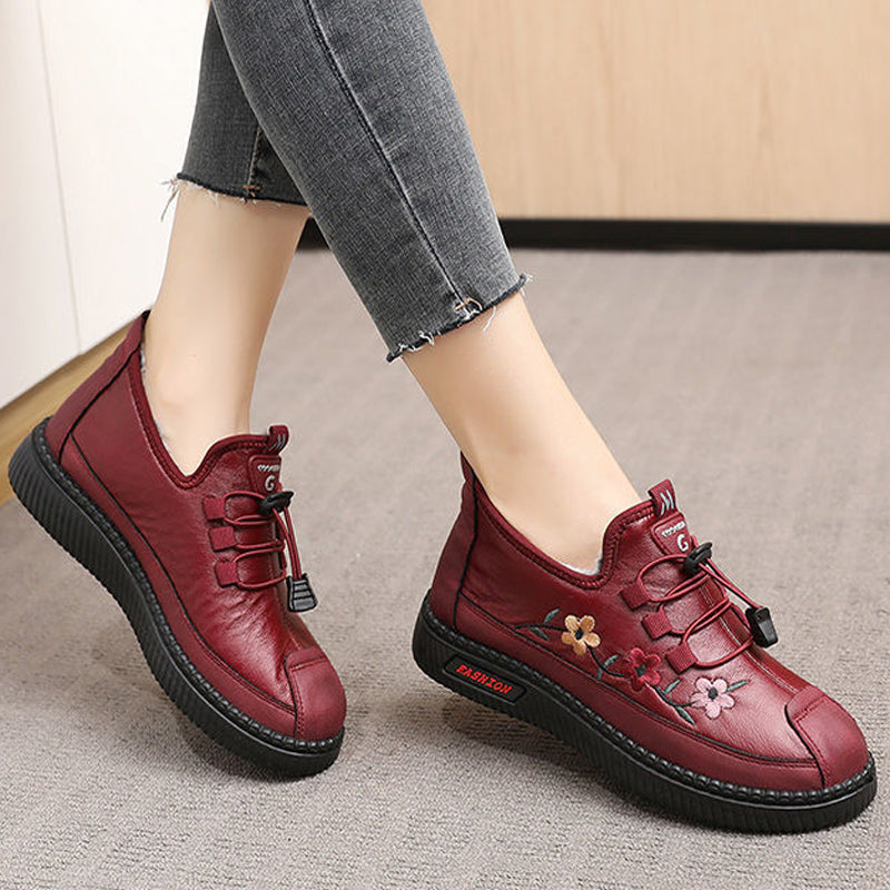 Women Soft Warm Loafers for Elderly