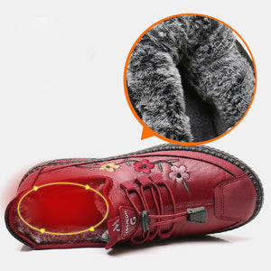 Women Soft Warm Loafers for Elderly