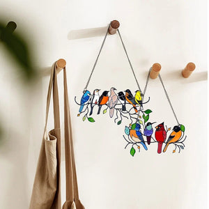 Stained Bird Window Hanging Suncatcher