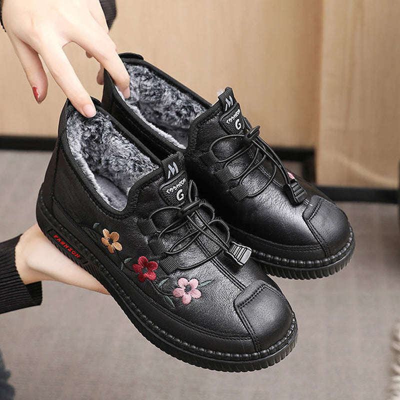 Women Soft Warm Loafers for Elderly