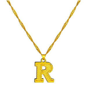 18K Gold Plated Initial Letter Necklace