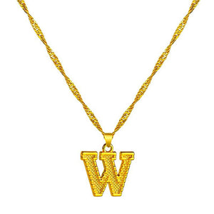 18K Gold Plated Initial Letter Necklace