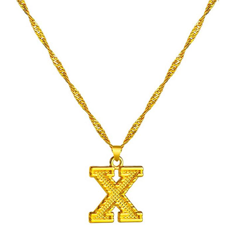 18K Gold Plated Initial Letter Necklace