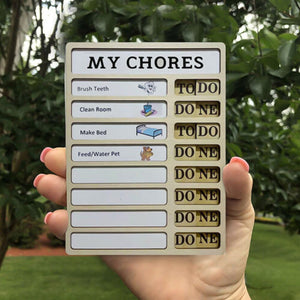 Wood Chore Chart