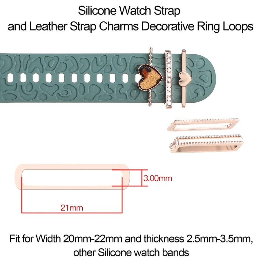 Watch Silicone Bands Decorative Rings