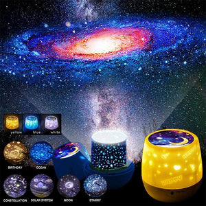 Multifunctional LED Night Light Star Projector Lamp, 5 Sets of Film