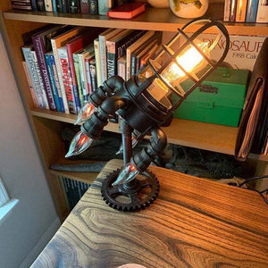 Steampunk Rocket Lamp