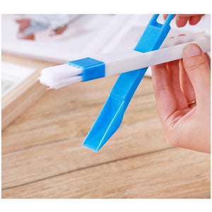 Hand-held Tools Window Track Cleaning Brushes with Dustpan - 3 Sets