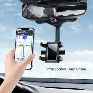 🤳🏽Multifunctional 360 Rotatable Car Rearview Mirror Phone Holder