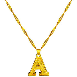 18K Gold Plated Initial Letter Necklace