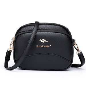 Soft Leather Multi-compartment Shoulder Crossbody Bag