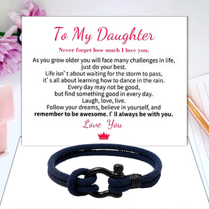 TO MY DAUGHTER LOVE YOU FOREVER NAUTICAL BRACELET