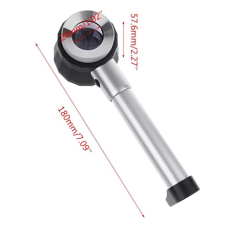 10X Magnifier Lens with Scale and LED Light