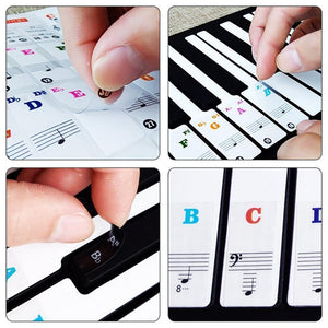 Piano Key Note Stickers