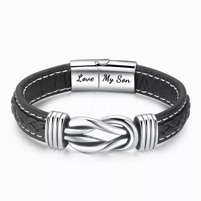 Forever Linked Together Braided Leather Bracelet