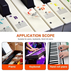 Piano Key Note Stickers