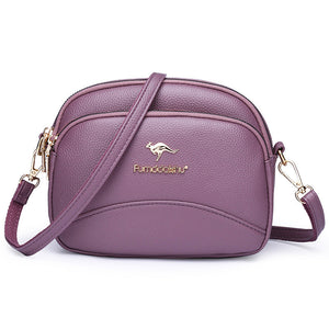 Soft Leather Multi-compartment Shoulder Crossbody Bag