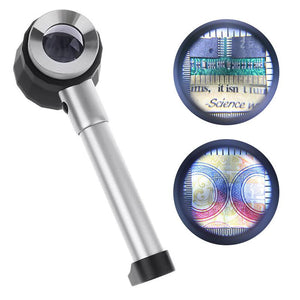 10X Magnifier Lens with Scale and LED Light