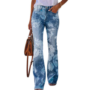 4-Button Flare Jeans