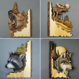 Animal Carving Handcraft Wall Decoration