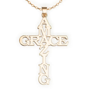 Amazing Grace Cross Necklace