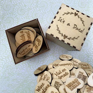 Funny Date Night Activity Token & Box (Set of 20pcs)