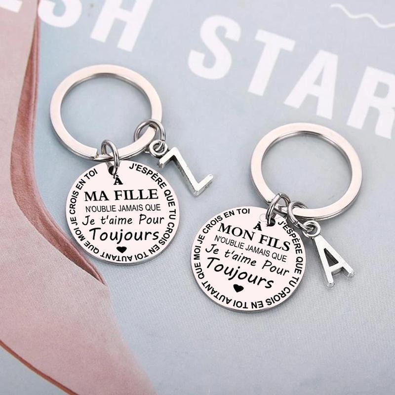 Porte-clés À MON FILS / MA FILLE（French keychain）