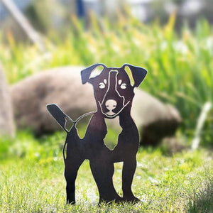 Metal Dog Silhouette Garden Decoration