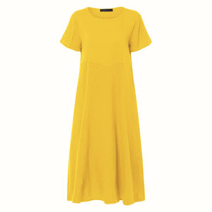 Loose Solid Color Dress